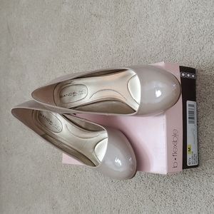 Bandolino round toe high heels, 6.5M, nude/natural